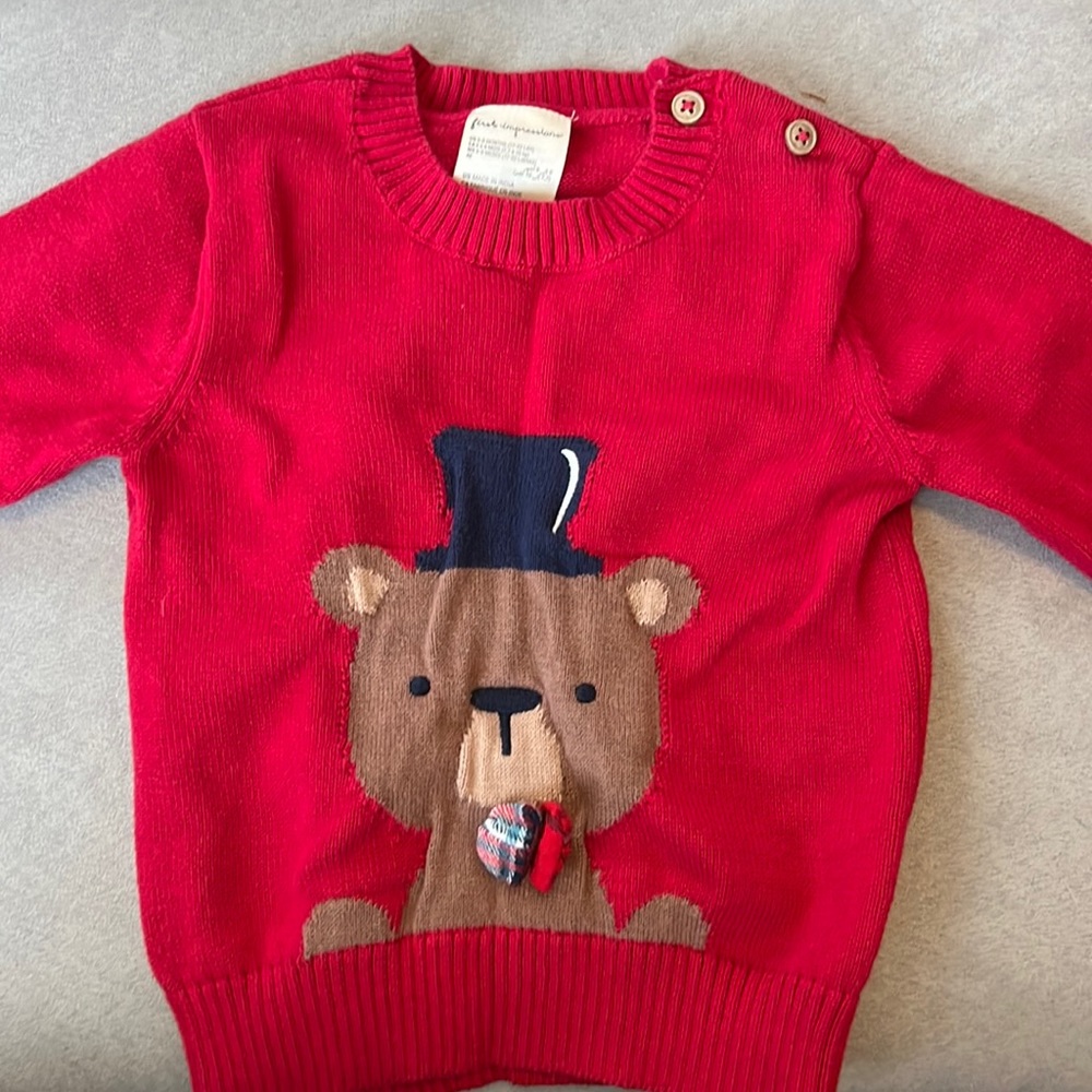 First Impressions sweater 6/9 month